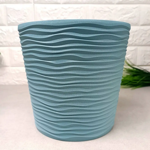 Вазон Ф'южн зі вставкою 30*28,5см низький сизо-блакитний Алеана Житомир