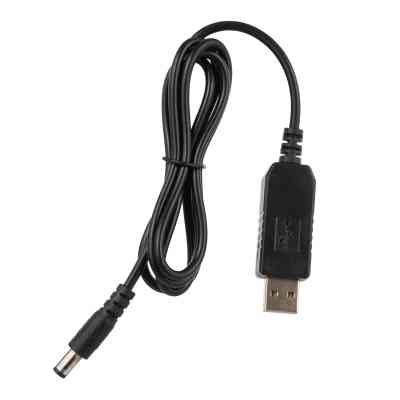 Кабель живлення USB to DC 5.5x2.1mm 12V 1.0m 1.0A 2E (2E-CCAD12-BK) Вінниця