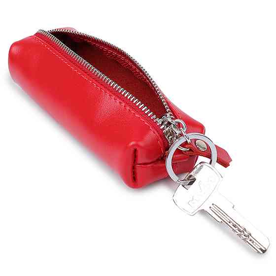 Небольшая кожаная ключница GRANDE PELLE 11530 Красный Киев
