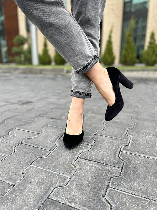 Туфлі жіночі SEASTAR чорні оксамит каблук 9см 36р.-23см 37р.-23,5см 38р.-24,5см ( 1920) Коломыя - изображение 9