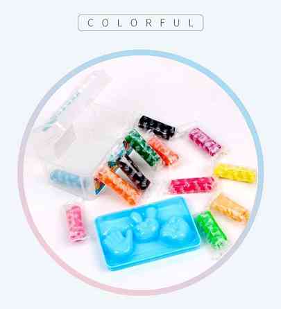 Набор теста пластелин для лепки разноцветная глина для лепки, детский пластилин 12 цветов в контейнере розовый Каменец-Подольский