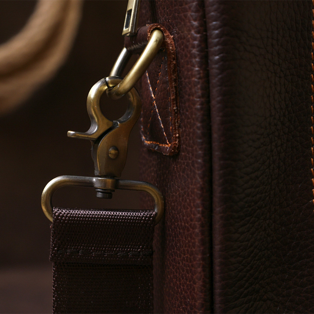 Чоловіча шкіряна сумка-портфель Коричневий (Vintage) Київ - фото 4
