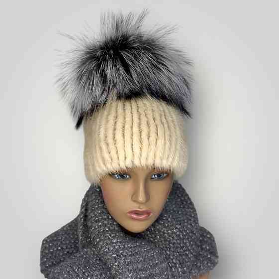 Шапка меховая женская фонарик Алена Жемчуг Харьков