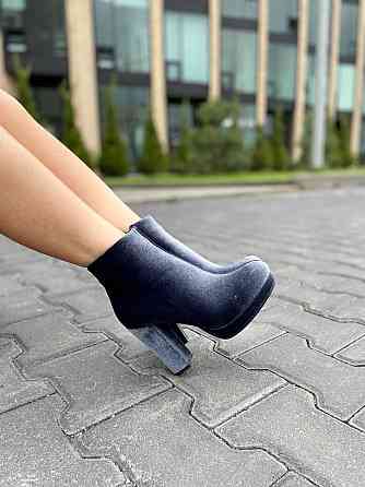 Жіночі черевики STILLETA сірі велюрові на підборах 11 см (D1866-A5070-2 3417) Коломия