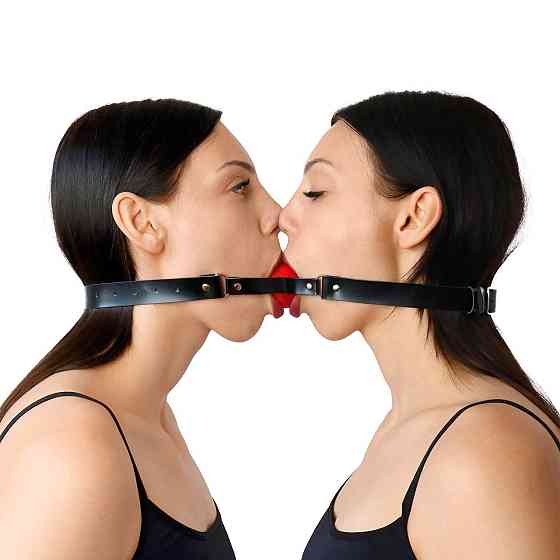 Подвійний кляп Art of Sex - Twins, натуральна шкіра Sex Aura Київ