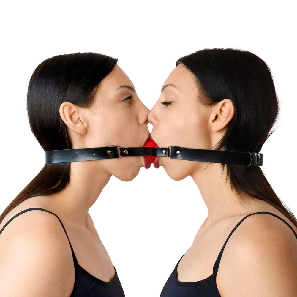 Подвійний кляп Art of Sex - Twins, натуральна шкіра Sex Aura Київ - фото 1