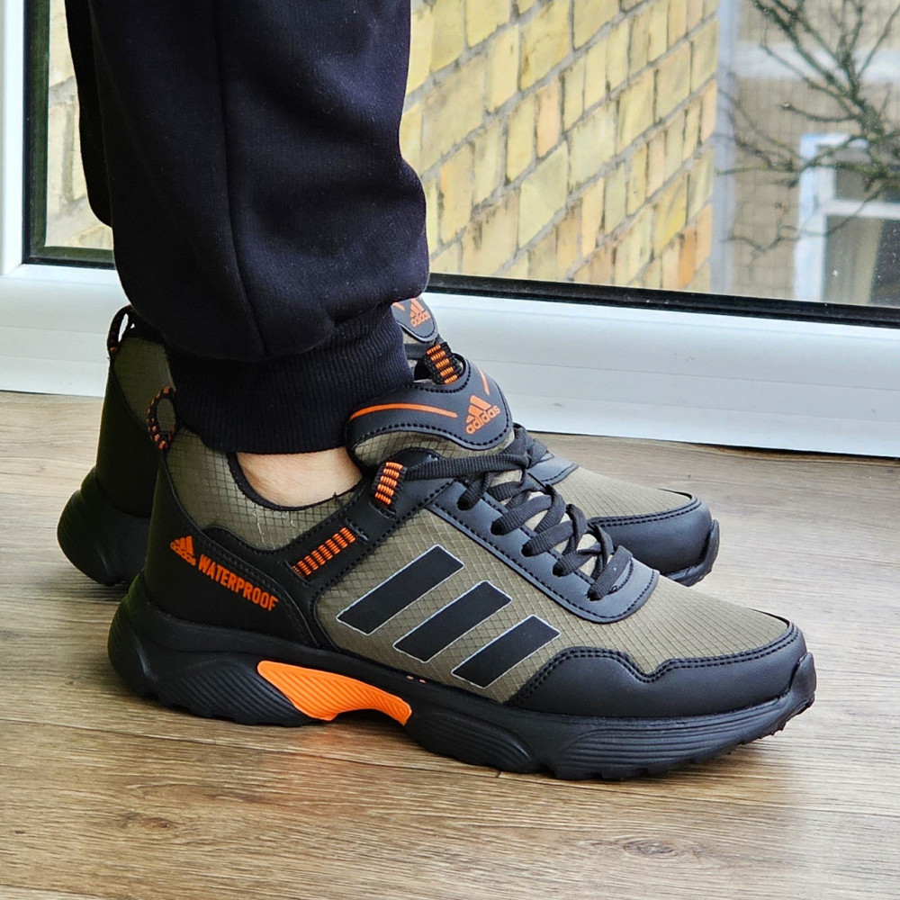 Мужские Кроссовки Adidas Waterproof Цвет Хаки Адидас Зелёные (размеры: 40,41,42,43) ВидеоОбзор Днепр - изображение 8