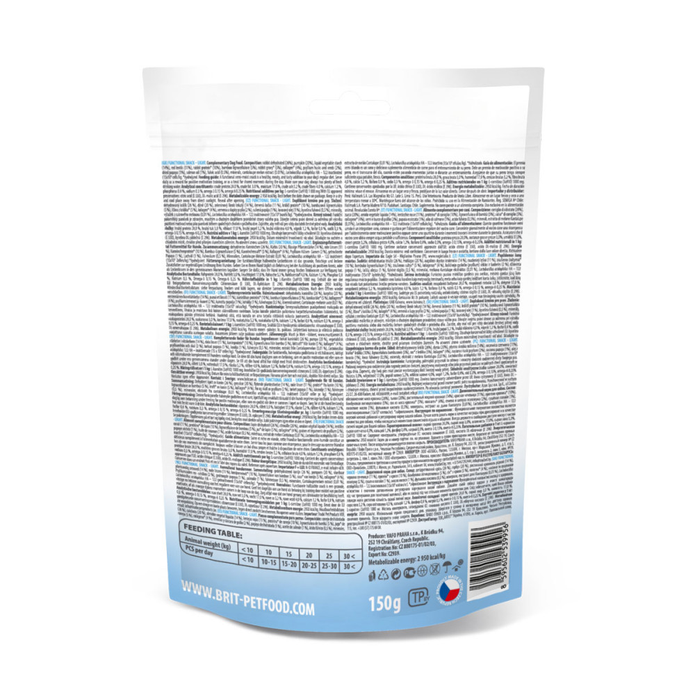 Ласощі для собак з надмірною вагою для собак Brit Care Light з кроликом з папаєю 150 г Вінниця - фото 2