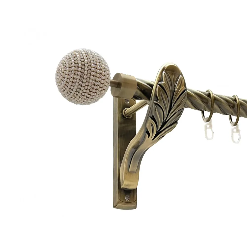 Карниз Orvit Карера металевий однорядний ретро скручена труба кільце металеве Антик 25 мм 160 см (00-00021631) Львів - фото 1