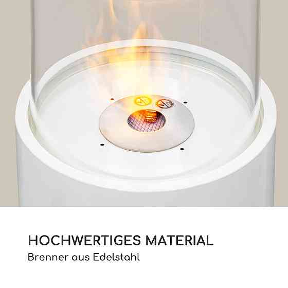 Fiamme Tamburo етаноловий камін пальника з неіржавкої сталі 0,8 літра, час горіння 4-5 годин, білий Рівне