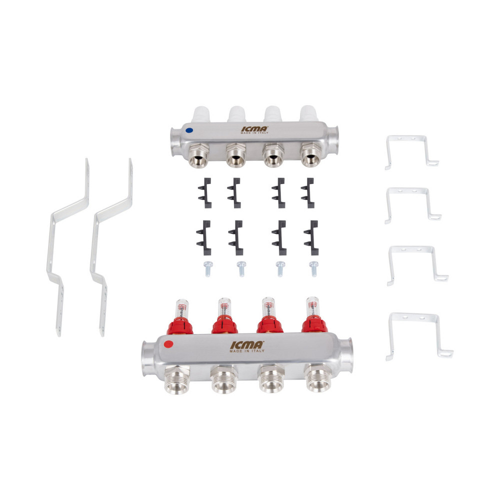 Колектор із витратами (неірж.) 1"х4 Icma № К073 Київ - фото 9