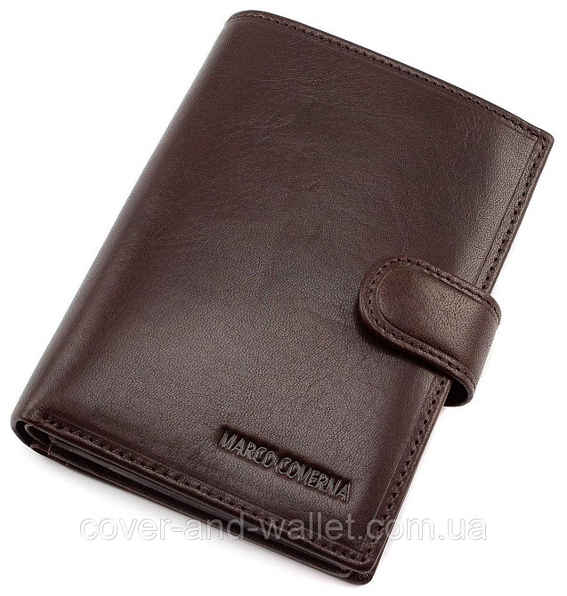 Елітний чоловічий портмоне з відділенням для документів Marco Coverna 010-807 чорний Київ - фото 7