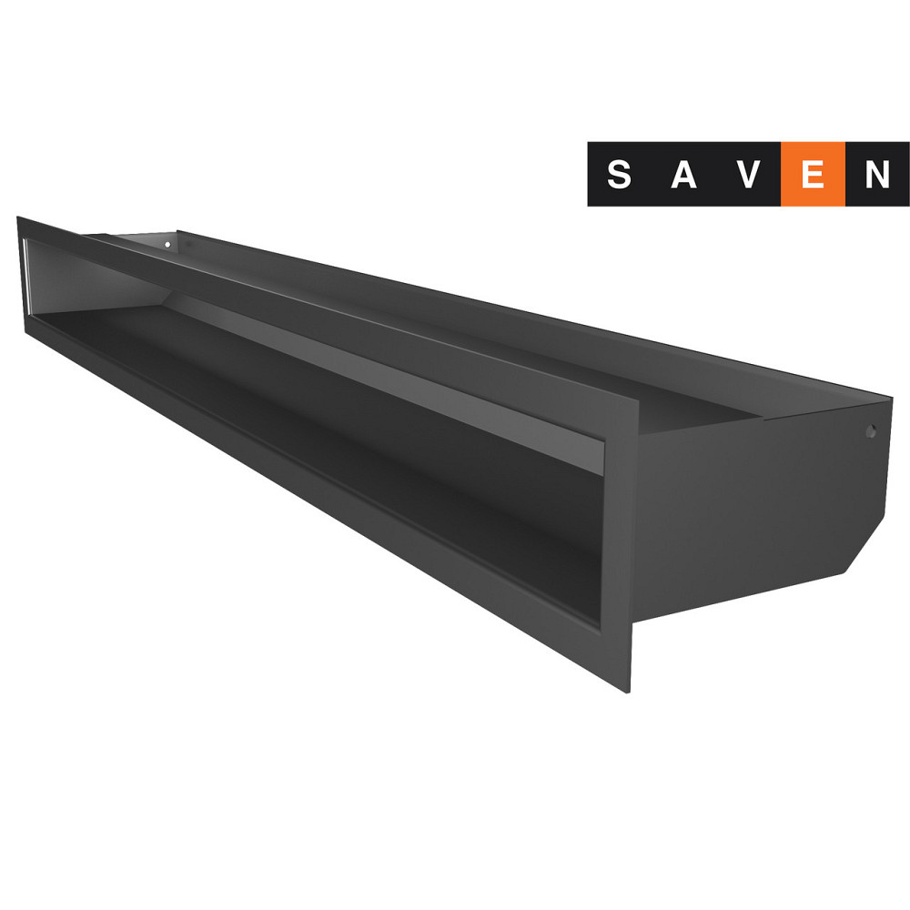 Вентиляционная решетка для камина SAVEN Loft 90х800 графитовая Львов - изображение 1