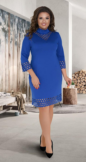 Модное прямое платье большого размера (48) Киев - изображение 2