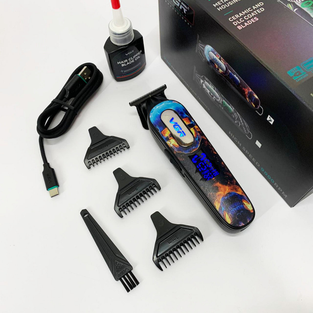 Електрична машинка для стрижки побутова VGR V-260 RED Хороші машинки для стрижки волосся дому ZV-83 Львів - фото 15