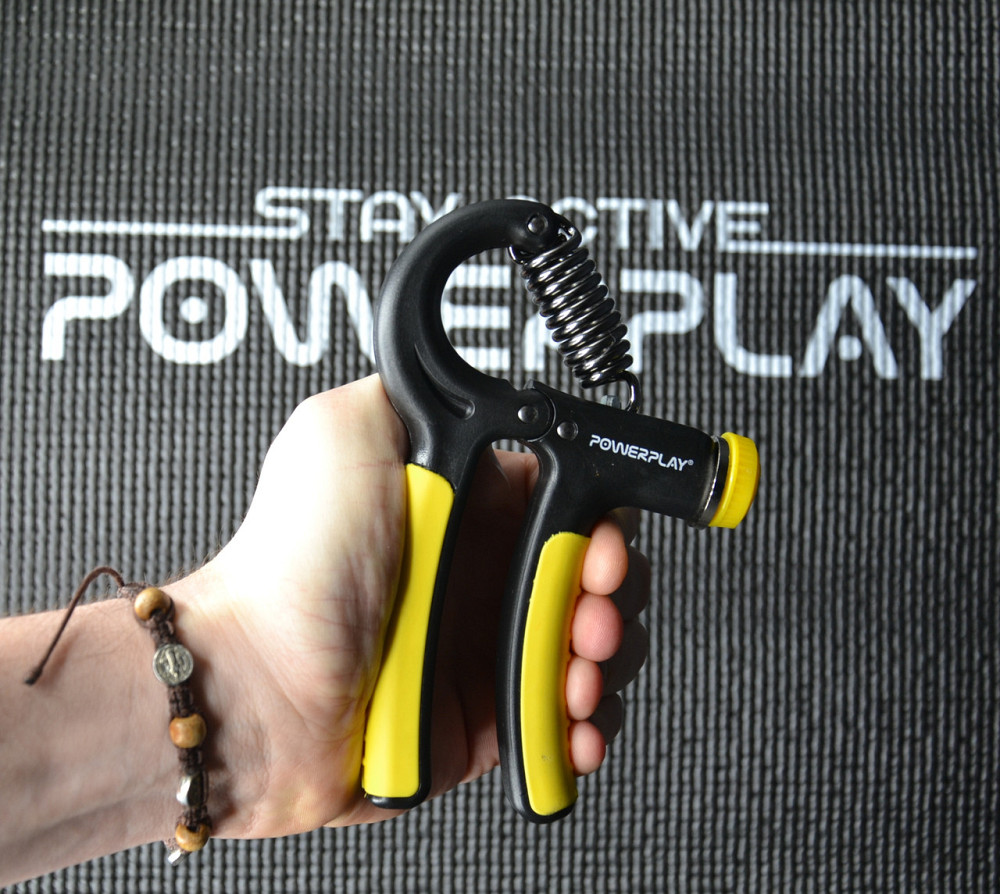 Еспандер кистьовий PowerPlay PP-4323 з регульованим навантаженням 10-40 кг. Strength Grip Чорно-жовтий Луцк - изображение 8