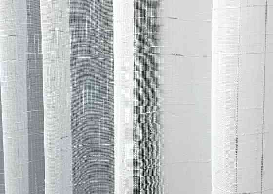 Кухонная арка VR-Textil № 000к лен с бахромой белый с золотистым 270х120 см (51-265) Киев