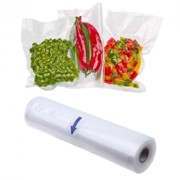 Гофровані пакети в рулоні 20x500см для вакууматора, вакуумна плівка для харчових продуктів Київ - фото 1