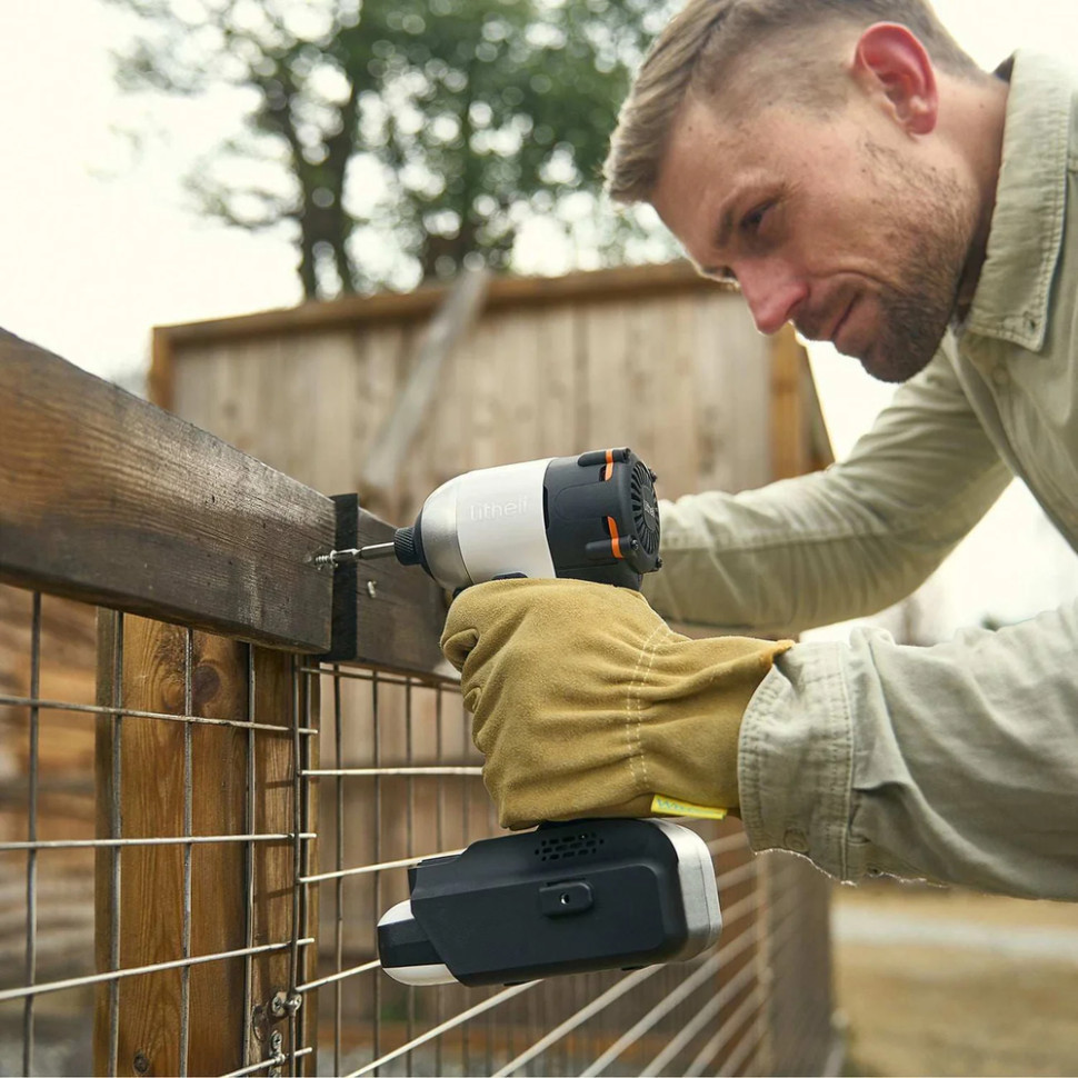 Акумуляторний ударний гвинтоверт Litheli безщітковий, живлення від павербанку (УМБ Litheli Power Bank 20000 mAh, 45 W, 2А в комплекті) Киев - изображение 2