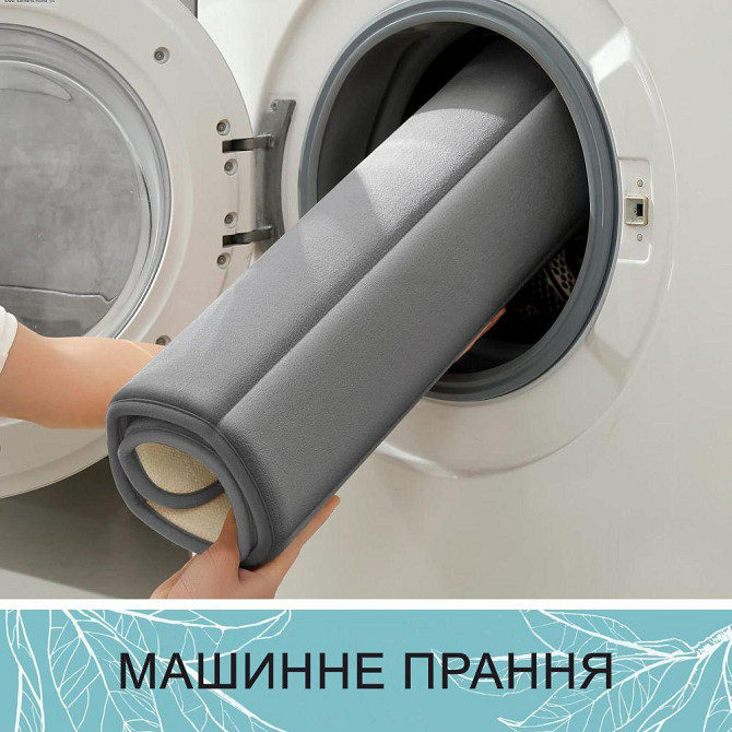 Набір килимків для ванної та туалету з ефектом пам'яті 2 шт (50 х 80 см та U-подібний 50 х 50 см) Сі Київ - фото 6