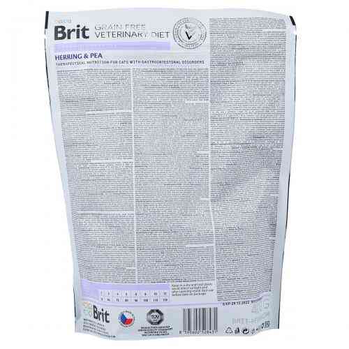Корм сухий Brit Grain Free VetDiet Cat Gastrointestinal для котів з порушеним травленням з оселедцем лососем яйцем та горохо Київ