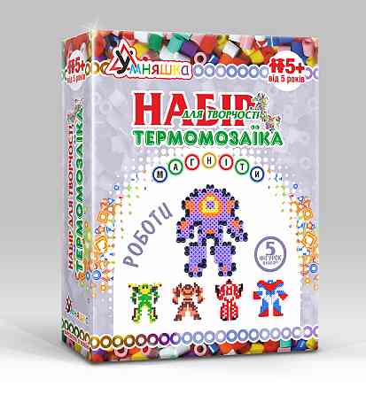 Набір д/творчості "Магніти з термомозаїки "Роботи", шт Київ