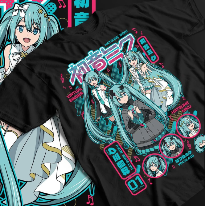 Футболка аниме Хатсуне Мику Аниме Гирл оверсайз (S/M/L) Черний AnimeJ0609 Днепр - изображение 1