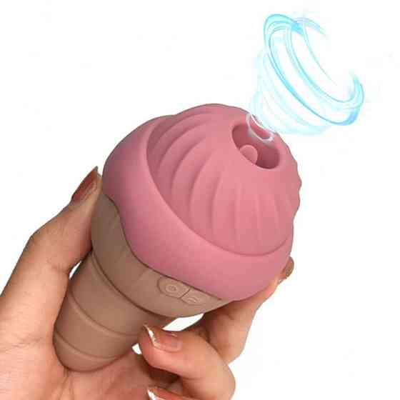 Вибратор и вакуумный стимулятор с язычком Sweet Em 0067F в форме мороженого Sex Aura Киев