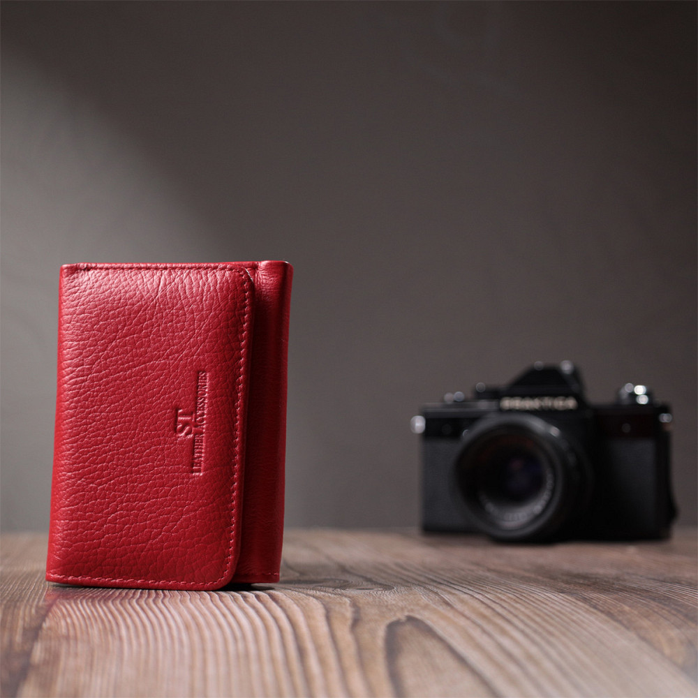 Женское портмоне с монетницей из натуральной кожи ST Leather 22727 Красный Киев - изображение 10