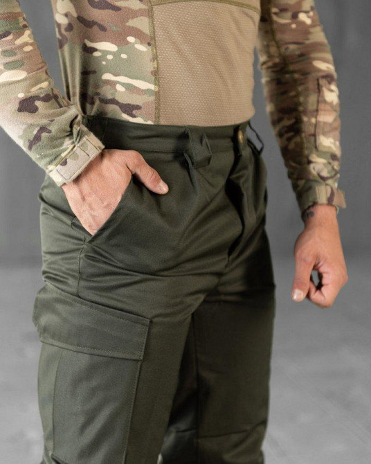 Зимние штаны на флисе олива НП5041 Одесса - изображение 5