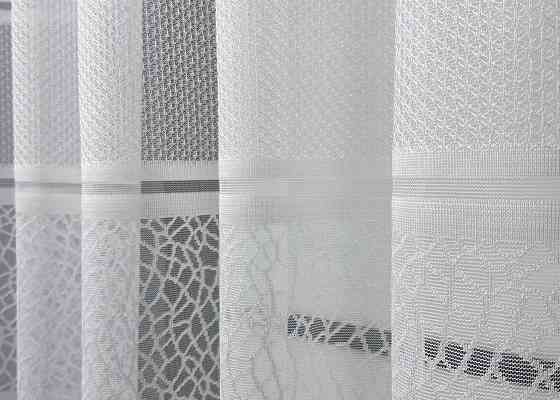 Короткий тюль VR-Textil 1942т Жаккард Белый 300х200 см (42-0906) Киев