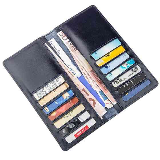 Вертикальное портмоне SHVIGEL 13993 Синее Киев