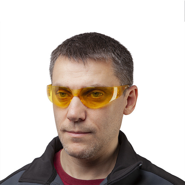 Окуляри захисні, жовті, лінзи полікарбонат, заушники полікарбонат, захист від удару INTERTOOL SP-0084 Киев - изображение 5