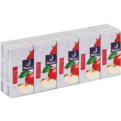 Серветки косметичні Parus Яблуко 2 шари 10 шт. х 10 пачок (4820044170127) Вінниця