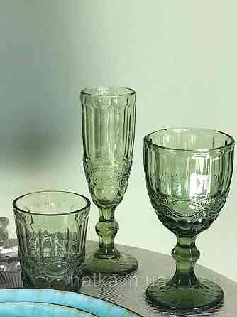 Келих для шампанського Olens «Вінтаж» 180 мл зелене скло для дому та ресторанів 34215-14-1 Київ