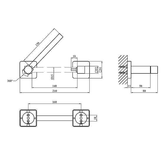 Держатель для туалетной бумаги Kroner KRP Graz - GRP61907 Киев