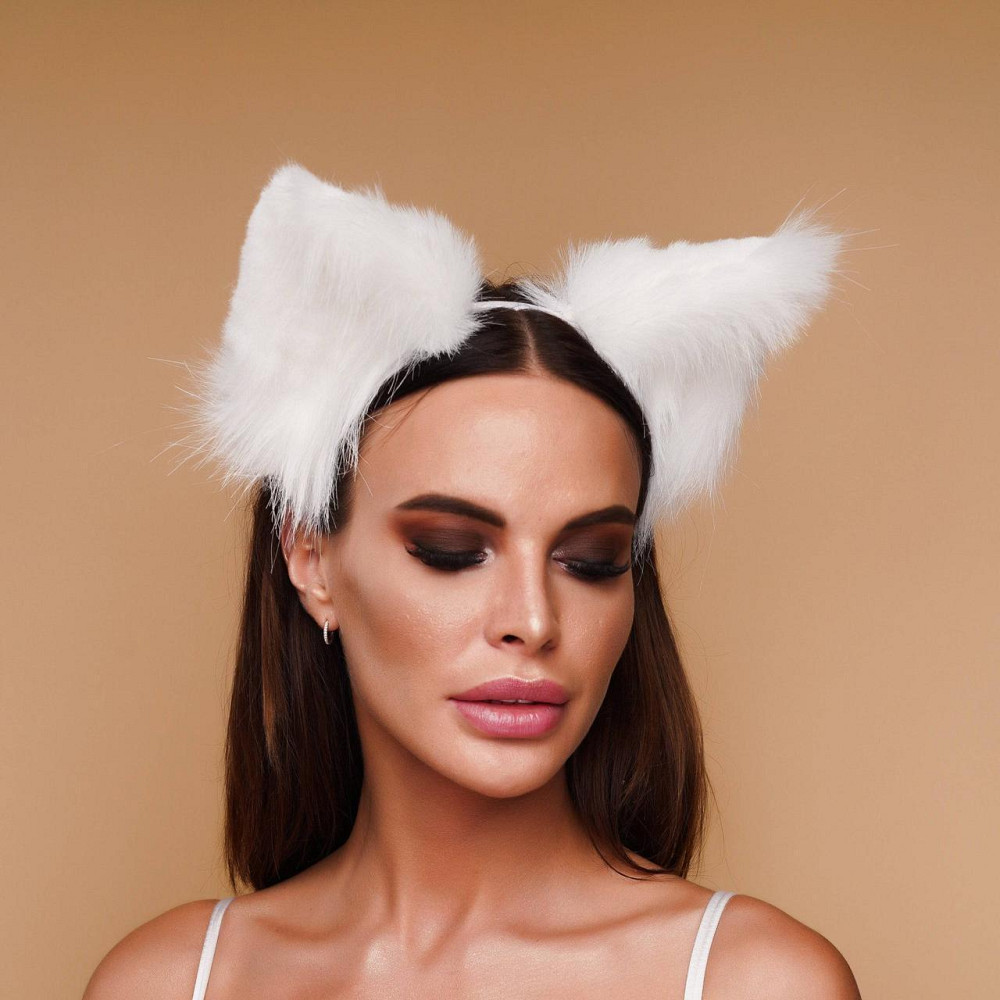 Пушистые кошачьи уши, Белые OKOVA Sex Aura Киев - изображение 1