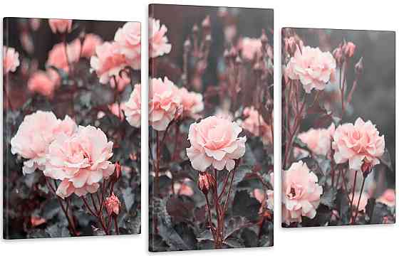 Модульная картина в гостиную / спальню Троянди рожеві Art-611_3 100x150 см Киев