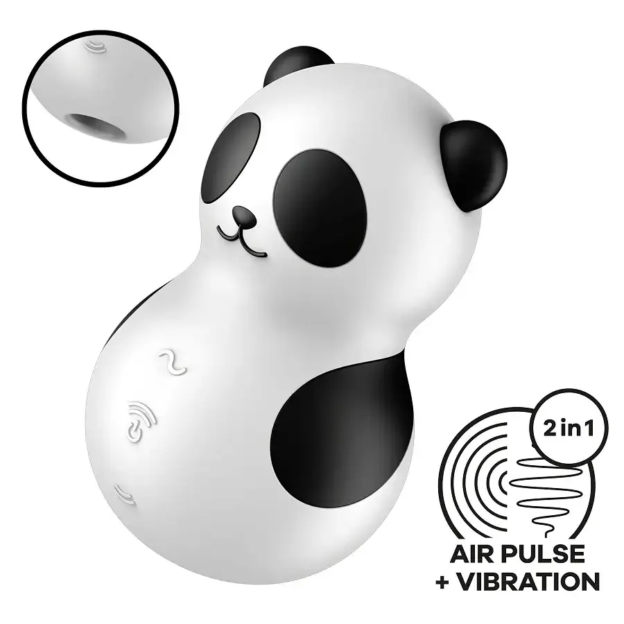 Вакуумний стимулятор з вібрацією Satisfyer Pocket Panda Львів - фото 1