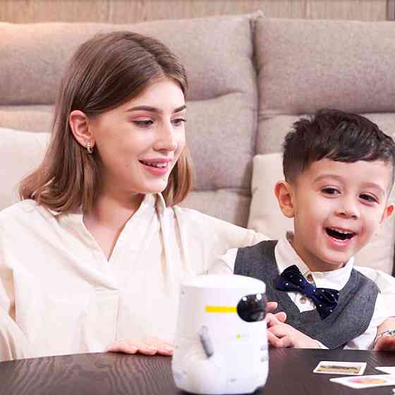 Розумний робот з сенсорним керуванням та навчальними картками - AT-ROBOT 2 (білий) Дніпро