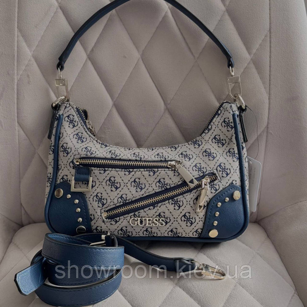 Комплектна жіноча сумка на плече Guess (812820) синя Київ - фото 8