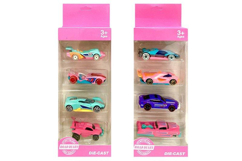 Набір машин металевих для дівчаток, в коробці 4шт, 3види 698-04PS р.22,5*10*4см, шт Київ - фото 1