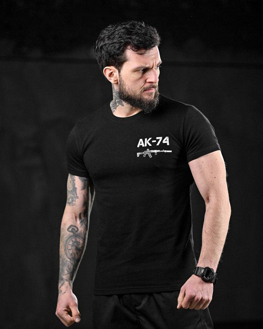 Мілітарі футболка АК чорна ДЛ6486 Одеса - фото 3