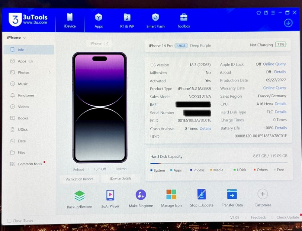 Айфон iPhone 14 Pro Deep Purple 128Gb. Київ - фото 1