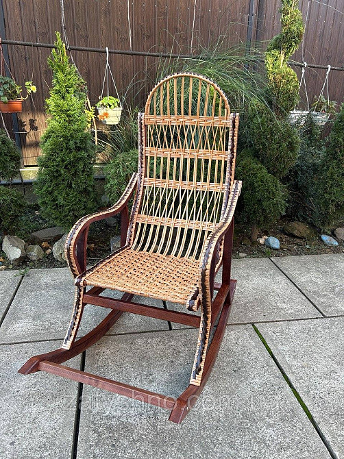 Кресло качалка сидяча из лозы и ротанга Киев - изображение 7