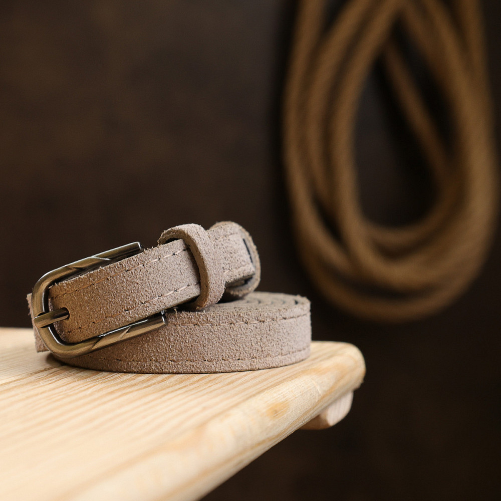 Жіночий замшевий ремінь Vintage 20755 Сірий Київ - фото 10