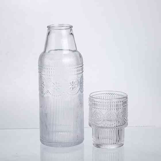 Yiwu Глечик 700 мл зі склянкою 1 (шт) графин для компоту соку води лимонаду глечик для напоїв П Коломыя