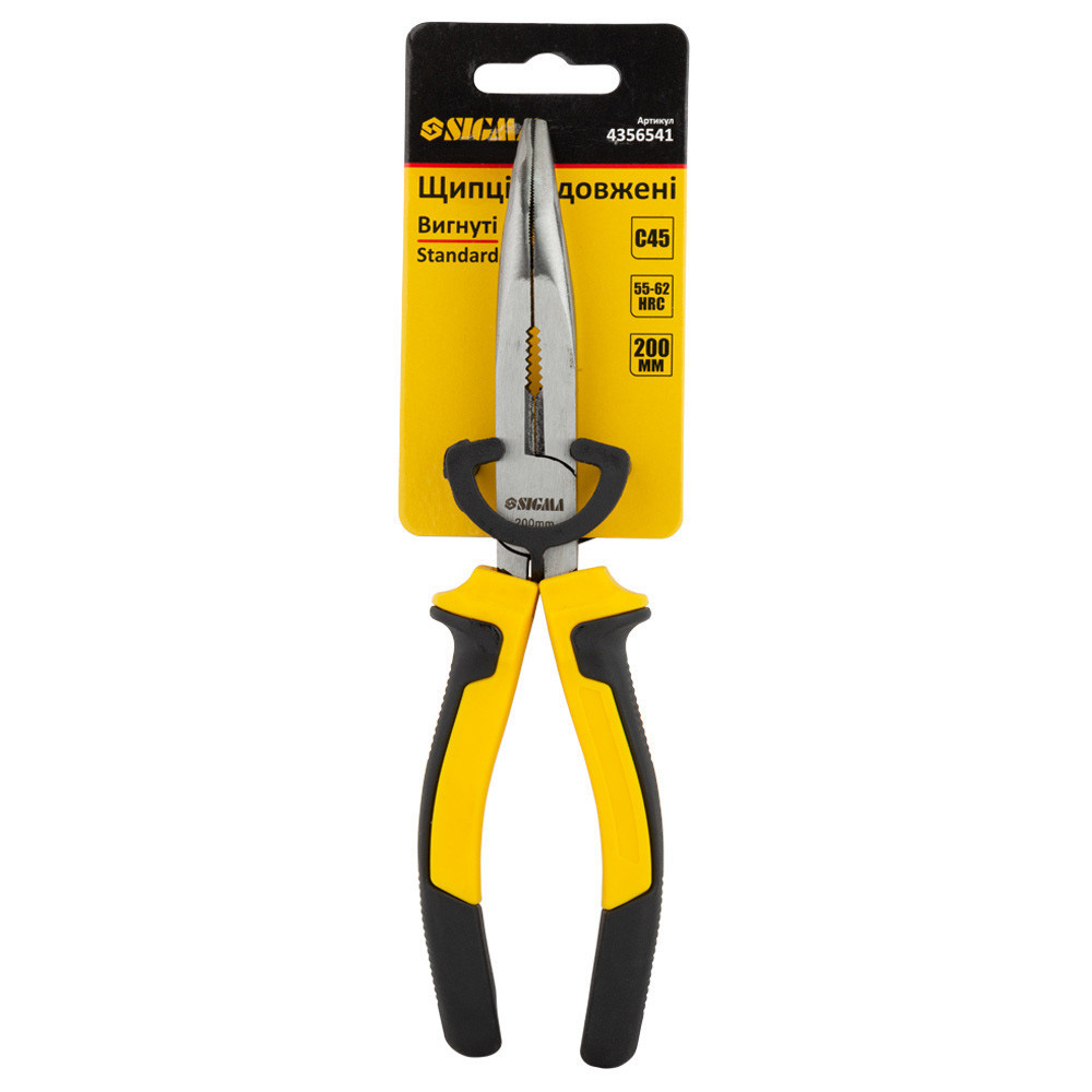 Длинногубцы изогнутые 200мм Standard SIGMA (4356541) Киев - изображение 3