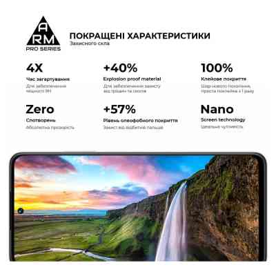 Стекло защитное Armorstandart Pro Realme C55 Black (ARM67931) Винница
