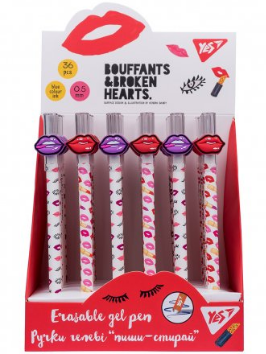 Ручка гелева пиши-стирай "Yes" 412075 "Stylish Girl"  0,5мм, синя, шт Київ - фото 1